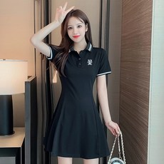캐주얼 카라 반팔 빅사이즈 테니스 원피스 여름 여성 골프 미니