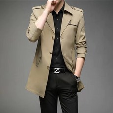 봄 남자 트렌치코트 롱 캐주얼 중년 남성 양복 아우터 루즈핏 아빠룩 패션감 바람막이 야상