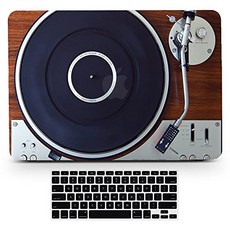 Biz Custom MacBook Air 13 NO-Touch (2010-2017) 빈티지 나무 음악 플레이어 디자인 MacBook Air 13 13.3 인치 래커 하드 고무 케이스 및 검정색 키보드 커버 모델 A1466 A1369, 본상품
