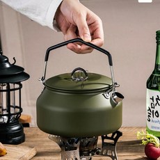 꽁S전방 304 스테인리스 주전자 전용파우치포함 감성캠핑식기 스텐주전자 커피주전자, 핸들드립전용노즐