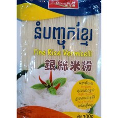 [캄보디아 쌀국수]라이스 버미셀리 캄보디아 건면 Fine Rice Vermicelli 300g worldfood, 1개