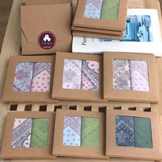 2종 선물세트 라뮤제 페이즐리 아사면 여성 남성 손수건/스카프