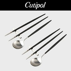 큐티폴 고아 블랙 한식 2종 2인세트 (스푼2P+젓가락2인조)
