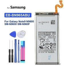 삼성 호환한 갤럭시 노트 9 EB-BN965ABU 4000mAh N9600 SM-N960F N960F N960U N960N N960W 배터리, 1개