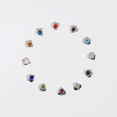 11157 써지컬 펜던트 하트 탄생석 7.5x8mm(1개)