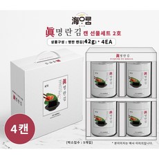 명란김 도시락김 조미 맛김 선물세트, 4개, 캔선물세트2호