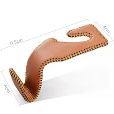 자동차 좌석 머리 받침 가죽 후크 숨겨진 백 행거 수납 홀더, 3.Brown, 1개