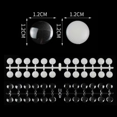 원형 네일 컬러차트 120pcs 양면테이프 120pcs 포함, 클리어, 120개