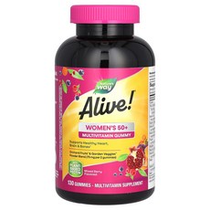 Nature's Way Alive! 50세 이상 여성용 구미젤리 종합비타민 혼합 베리 맛, 60 개, 1개