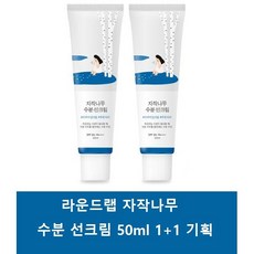 [한정기획] 라운드랩 자작나무 수분 선크림 50ml 1+1 기획, 1개, 100ml