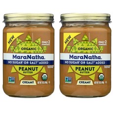 MaraNatha 마라나타 오가닉 피넛 버터 크리미 마루찬 2개세트 454g, 2개