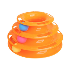 고양이 장난감 3단공놀이 타워/턴테이블 디스크볼, 1개