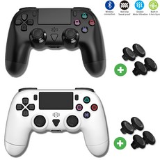 DOBE PS4 무선 컨트롤러 클론 플스4 듀얼쇼크4 호환, 화이트, 1개