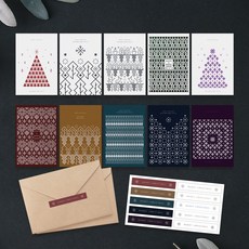 사심데코 크라프트 감성 크리스마스 성탄절 엽서 SET