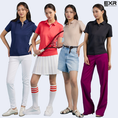 [쇼핑엔티] [EXR] 여성 데일리 반팔 카라 티셔츠 4종택1