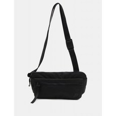 빈폴스포츠 Unisex 블랙 COMMUTER 베이직 지퍼 힙색 (BO98D4Y125) 등산 크로스백, 검정색