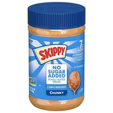 SKIPPY 땅콩 버터 스프레드 무설탕 함유 청키 473.2ml(16온스) (12팩)