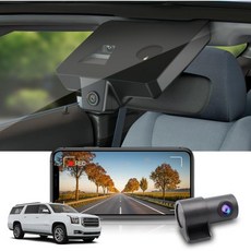 2015-2020 GMC 유콘용 Fitcamx 프론트 4K리어 1080P 대시캠오토 디밍 리어 뷰 미러 포함 OEM 룩 듀얼 HD 비디오 루프 레코딩 WiFi Connect A, Front 4K+Rear 1080P