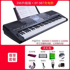 전자올겐 키보드 건반 전문 휴대용 디지털 리얼 피아노 성인 미디 컨트롤러 61 키 Tec do Infantil 전자 악기146596, Black B