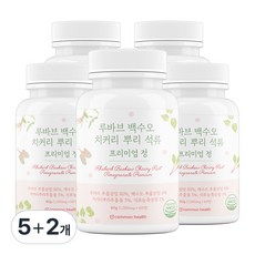 커먼헬스 루바브 백수오 등복합추출물 뿌리 1000mg x 60정, 5개