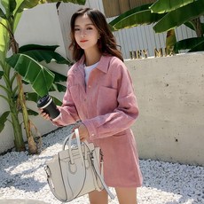 투피스 치마 봄 2019신상 패션 상큼한 chic코듀로이 자켓 스커트 기질 여신 세트