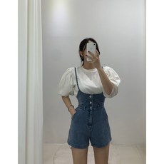 데님반바지점프수트