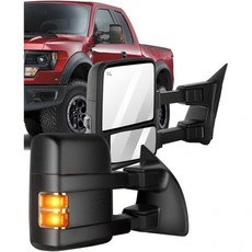 1999 2000 2001 2002년형 ECCPP 견인 거울Ford용 F250용 F350용 F550용 슈퍼 듀티 파워 가열식 픽업 쌍 거울, 1개