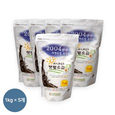 신안녹색유한회사 명품 신안천일염 2004년산 (16년묵은 굵은소금 일본지진이전소금), 5개, 1kg