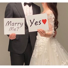 메리미 & 예스 웨딩피켓 (2개 1set) Marry me & Yes!