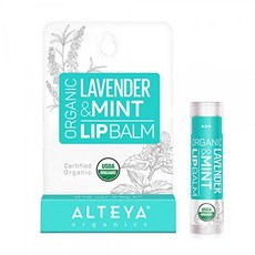 Alteya USDA 유기농 불가리아 렌 버더 & 민트 립밤-0.17 온스 / 5g, 단일상품, 단일상품