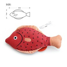 고양이 개박하 3D 시뮬레이션 물고기 금붕어 새끼 베개 소리 나는 상호 작용 씹는 물린 봉제 용품, Orange Style4, 1개