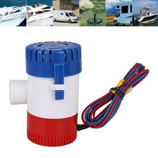 전기 해양 보트 펌프 잠수정 빌지 섬프 워터 펌프 보트 액세서리용 스위치 포함 1100GPH 12V 1PC 신제품, 1개