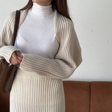 [고퀄/램스울50] 여리여리 모찌 볼레로 니트 가디건 4color