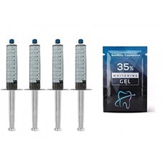 4 개의 10mL 주사기 SenAllis Cosmetics 치아 미백 젤 40mL 35 % 젤 주사기 치아 미백 스트립보다 빠르고 효과적 하이 스마일 치아 미백 키트와 호환되는 리, 단일