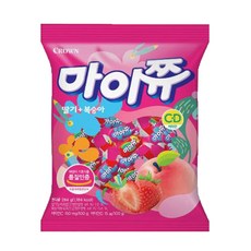 크라운 마이쮸 딸기 복숭아, 284g, 10개