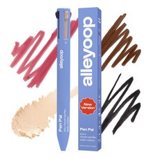 Alleyoop Pen Pal 4-in-1 메이크업 펜 - 아이라이너 하이라이터 립 라이너 및 눈썹 펜슬 포함 이동 중에도 터치업 동물 실험 없음 비건 인 어 루즈 라이트 핫템 잇, 1개, Make A Mauve (미디엄)