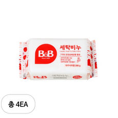 비앤비 유아의류용 세탁비누 아카시아향, 4개, 200g