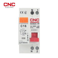 배선용차단기 누전 cnc dz30le-40 230v 1p + n rcbo mcb 과전류, 1p n, 16a, 1개 - n30le