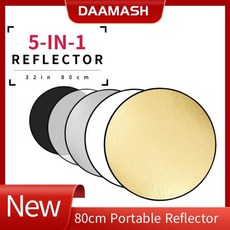 반사판 반사필름 휴대용 접이식 사진 바운서 조명 80cm 5 in 1, 1개, 1) 80cm Reflector