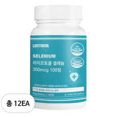 라이프토콜 셀레늄 300mcg 100정, 12개