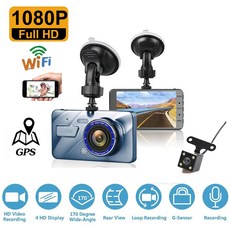 자동차 DVR 와이파이 풀 HD 1080P 드라이브 비디오 녹음기 블랙박스 대시캠 자동차 액세서리 차량 카메라 GPS 등록, 6)DVR Rear Camera WiFi 16G TF