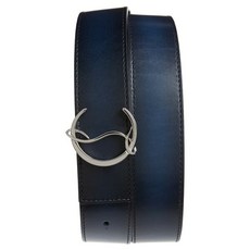 크 리 스 찬 루블 탄 남성 벨트 액세서리 크 리 스 틴 루 퍼 민 logo buckle leather belty navy