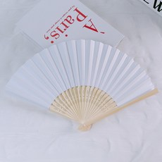 대나무 동양화 접이식 부채, 무지 대나무 접이식 부채(소) (1+1), 1개