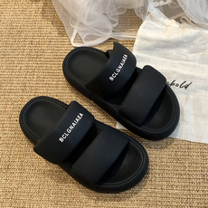 아와유키 여성 캐주얼 키높이 벨로 통굽 샌들 4CM