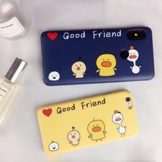 LVLV 아이폰 갤럭시 좋은친구들 오리꽥꽥이 핸드폰케이스, 구매전 꼭 재고문의부터 해주세요