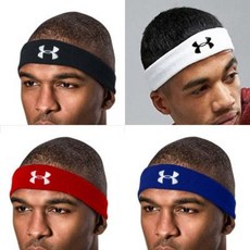 [언더아머] UNDERARMOUR 헤어밴드 4종 (블랙 화이트 블루 레드), 레드