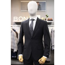 본 블랙 솔리드 이태리 프리미엄 순모 원단 정장 BN9MJA579 BK