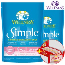  웰니스 심플 스몰브리드 그레인프리 강아지 눈물사료 25년 1월, 2개, 2kg, 살몬앤포테이토 