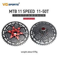 스프라켓 VG Sports-8 9 10 11 12 단 MTB 자전거 프리휠 분리형 초경량 알루미늄 8V 9V 카세트 브래킷 스, 11s 50t 블랙, 협력사, 1개