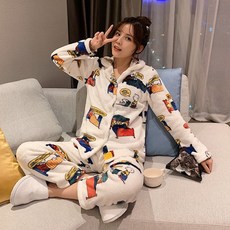 스누피 잠옷 찰리브라운 신혼 커플 극세사 수면잠옷 세트